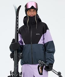 Dope Spartan W Veste de Ski Femme Sport Black/Faded Violet/Metal Blue