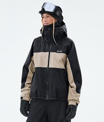 Spartan Stripe W Snowboard Jacket Women Black/Sand