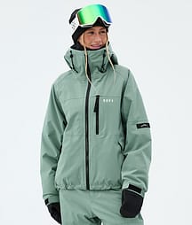 Dope Apex W Veste de Ski Femme Faded Green