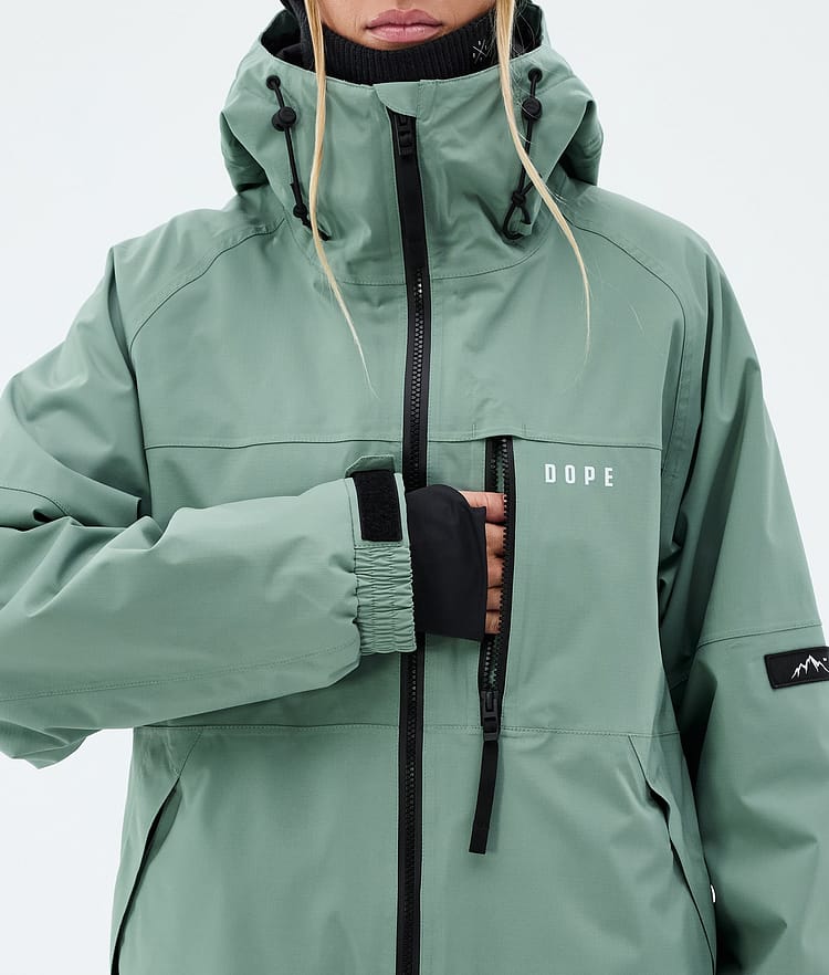 Apex W Snowboardjacke Damen Faded Green, Image 8 of 9