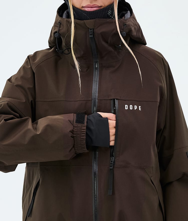 Apex W Snowboardjacke Damen Dark Brown, Image 8 of 9