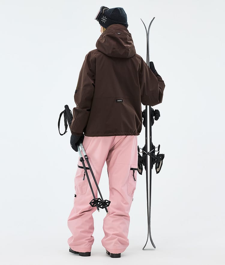 Apex W Ski Outfit Women Dark Brown/Soft Pink, Image 2 of 2