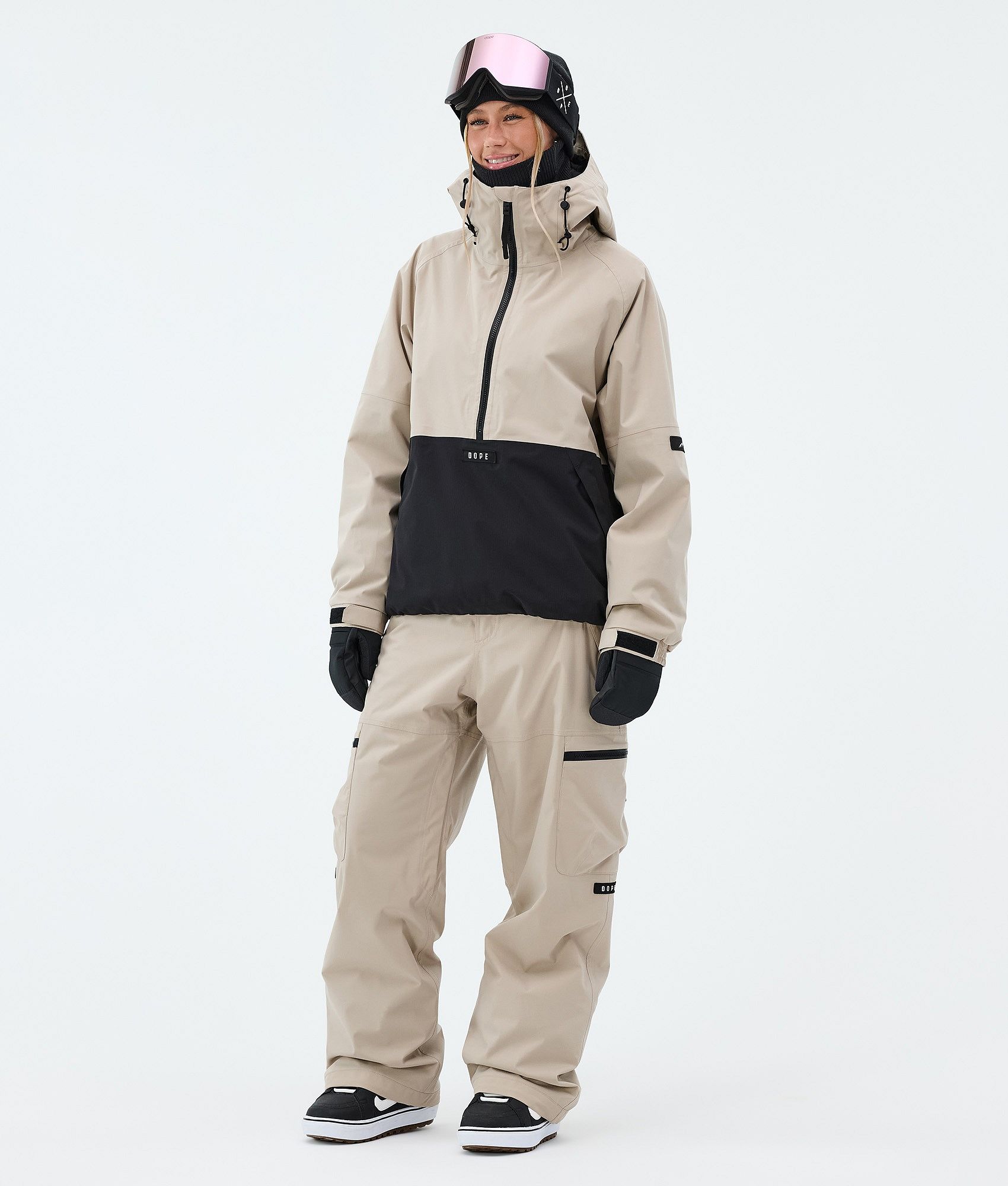 Dope Arnok W/Apex W スノーボードウェアセット レディース Sand/Black
