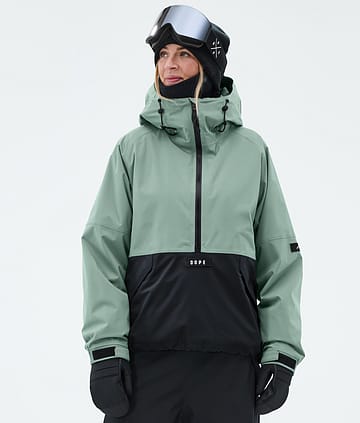 Arnok W Snowboard Jacket Women Faded Green/Black