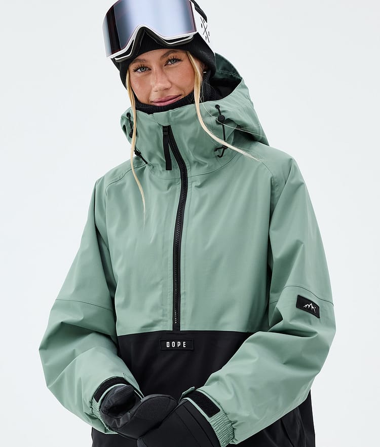Arnok W Snowboard Jacket Women Faded Green/Black, Image 4 of 8