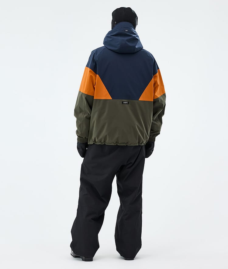 Spartan Ski Jacket Men Sport Dark Blue/Burned Orange/Olive Green, Image 3 of 8