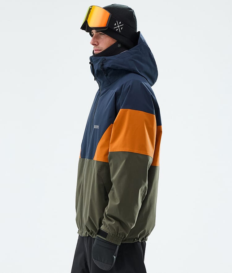 Spartan Snowboardjacka Herr Sport Dark Blue/Burned Orange/Olive Green, Image 5 of 8