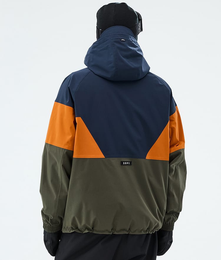 Spartan Ski Jacket Men Sport Dark Blue/Burned Orange/Olive Green, Image 6 of 8