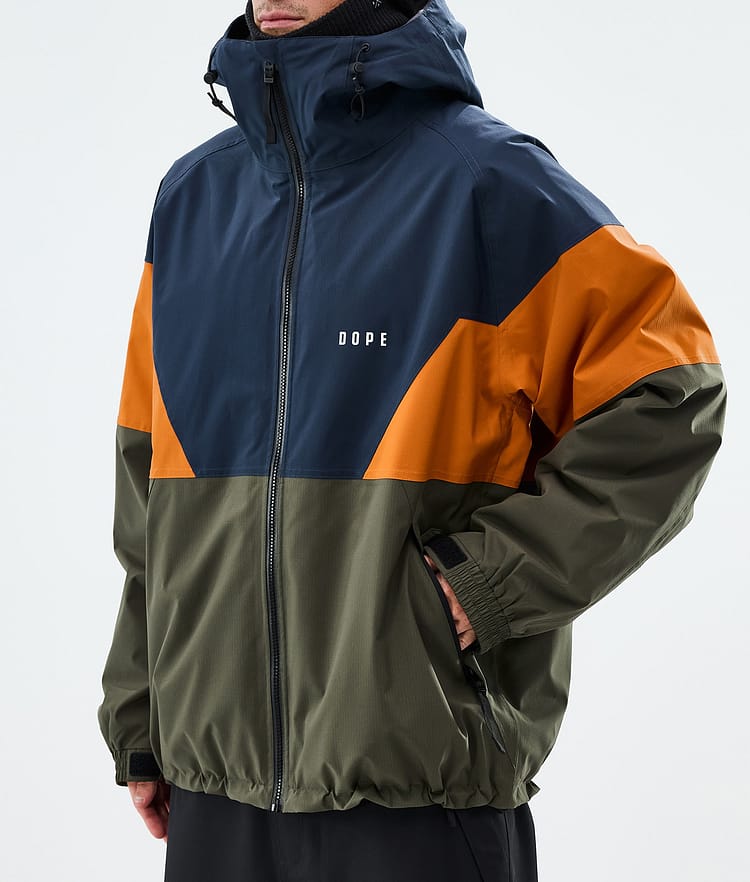 Spartan Ski Jacket Men Sport Dark Blue/Burned Orange/Olive Green, Image 7 of 8