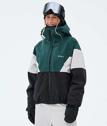 Spartan W Snowboard Jacket Women Bottle Green/Light Grey/Black