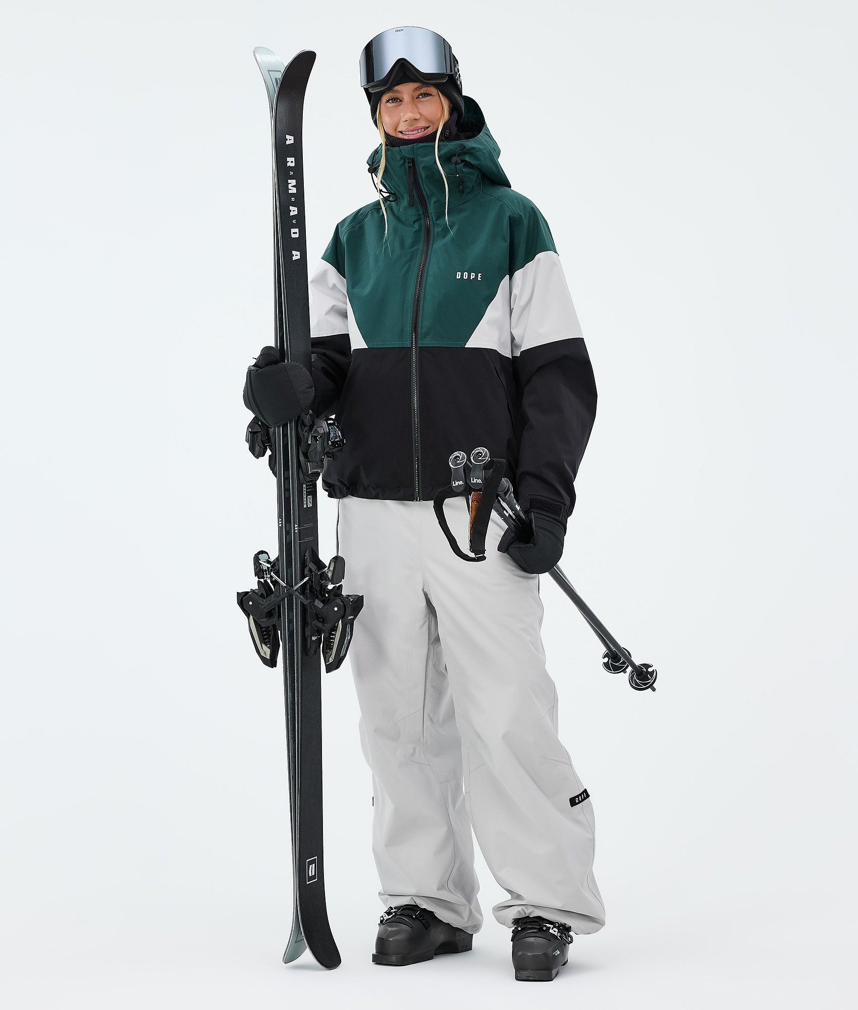 Dope Spartan W/Big W スキーウェアセット レディース Bottle Green