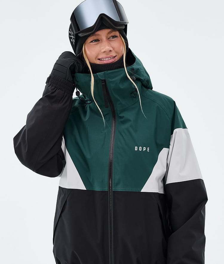 Spartan W Ski Jacket Women Sport Bottle Green/Light Grey/Black, Image 4 of 8