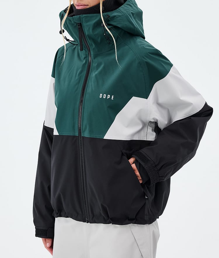 Spartan W Ski Jacket Women Sport Bottle Green/Light Grey/Black, Image 7 of 8