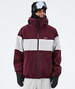 Dope Spartan Ski Jacket Men Stripe Burgundy/Light Grey