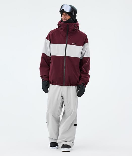 Spartan Snowboard Outfit Burgundy/Light Grey