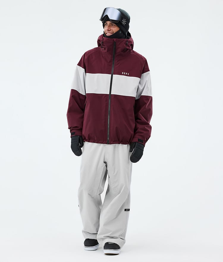 Spartan Snowboardjacka Herr Stripe Burgundy/Light Grey, Image 2 of 8