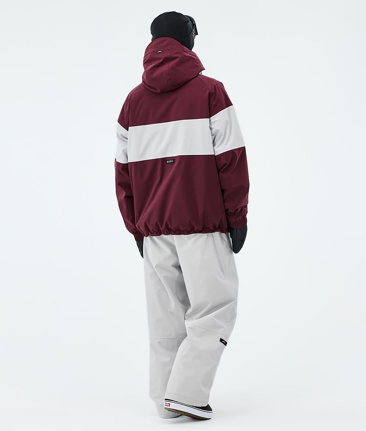 Spartan Snowboardjacka Herr Stripe Burgundy/Light Grey, Image 3 of 8