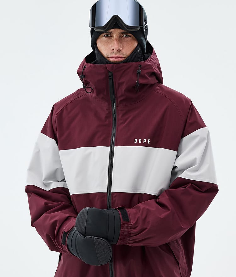 Spartan Snowboardjacka Herr Stripe Burgundy/Light Grey, Image 4 of 8
