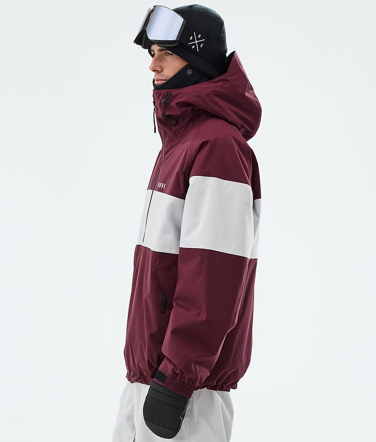 Spartan Snowboardjacka Herr Stripe Burgundy/Light Grey, Image 5 of 8
