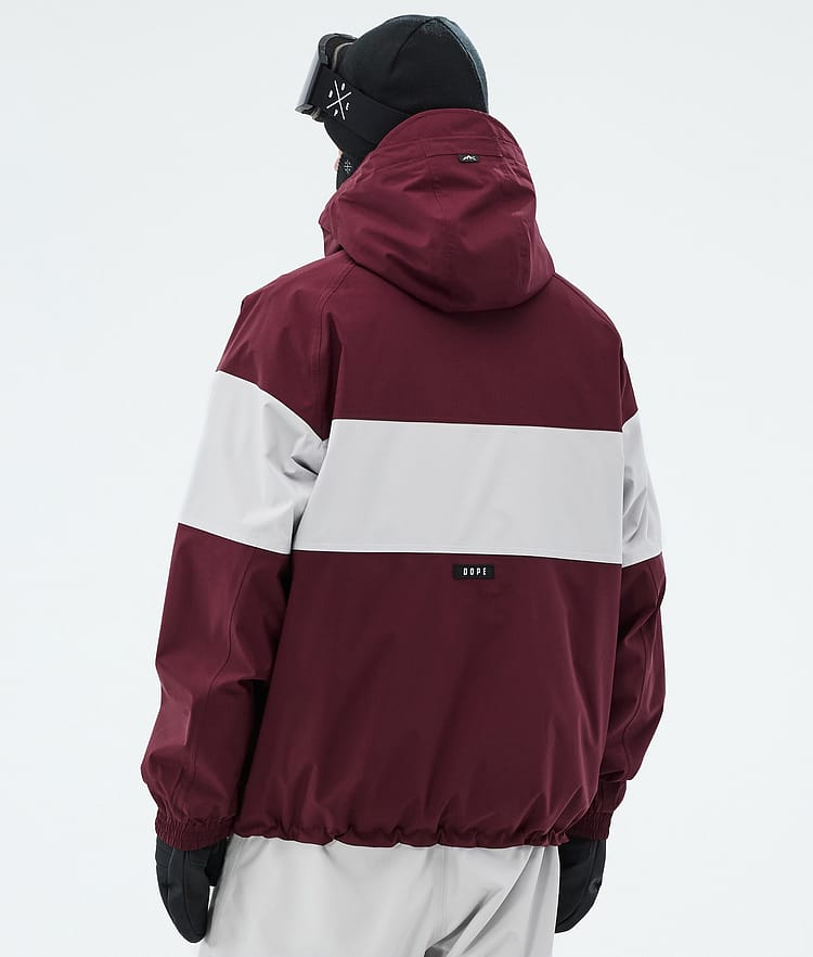 Spartan Ski Jacket Men Stripe Burgundy/Light Grey, Image 6 of 8