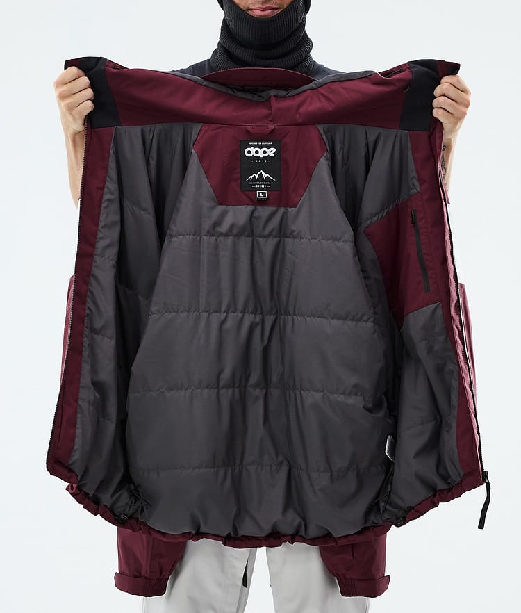 Spartan Snowboardjacka Herr Stripe Burgundy/Light Grey, Image 8 of 8