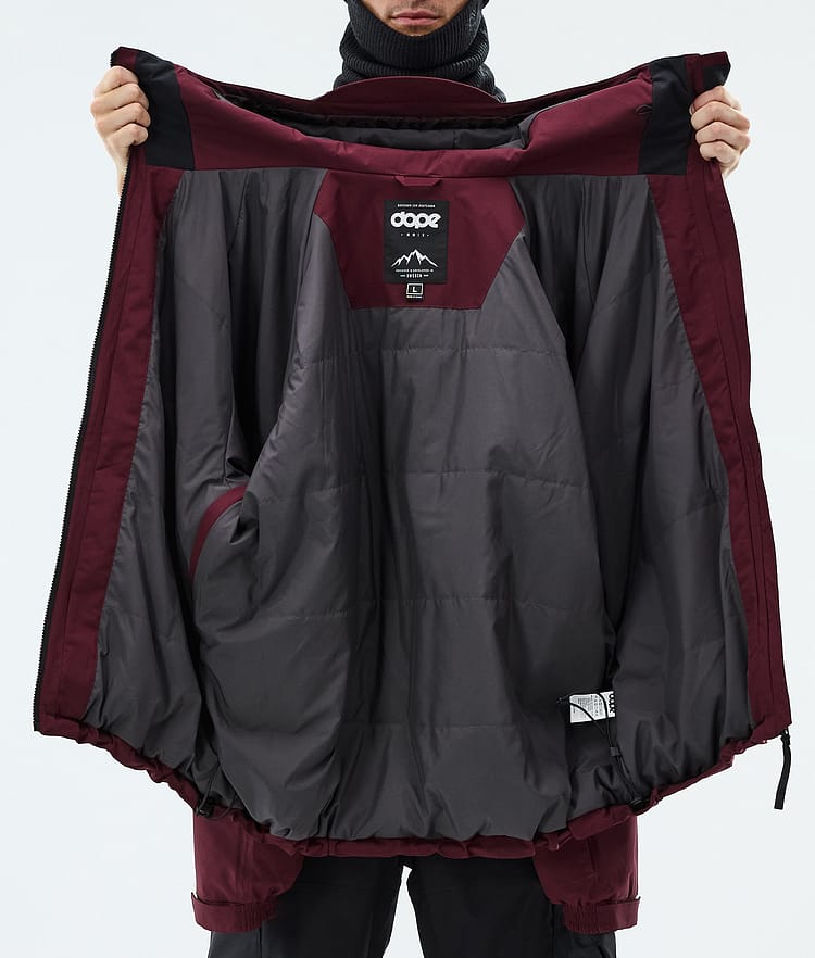 Apex Snowboard Jacket Men Burgundy, Image 9 of 9