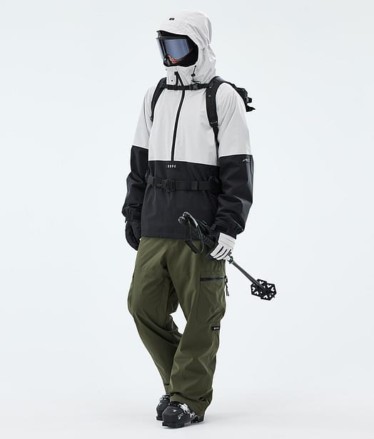Arnok Outfit Ski Light Grey/Black/Olive Green