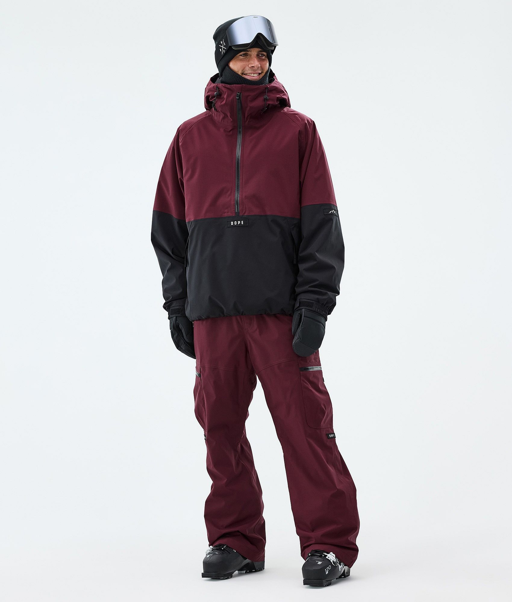 Dope Arnok/Vertex Ski Outfit Men Burgundy/Black | Dopesnow CA