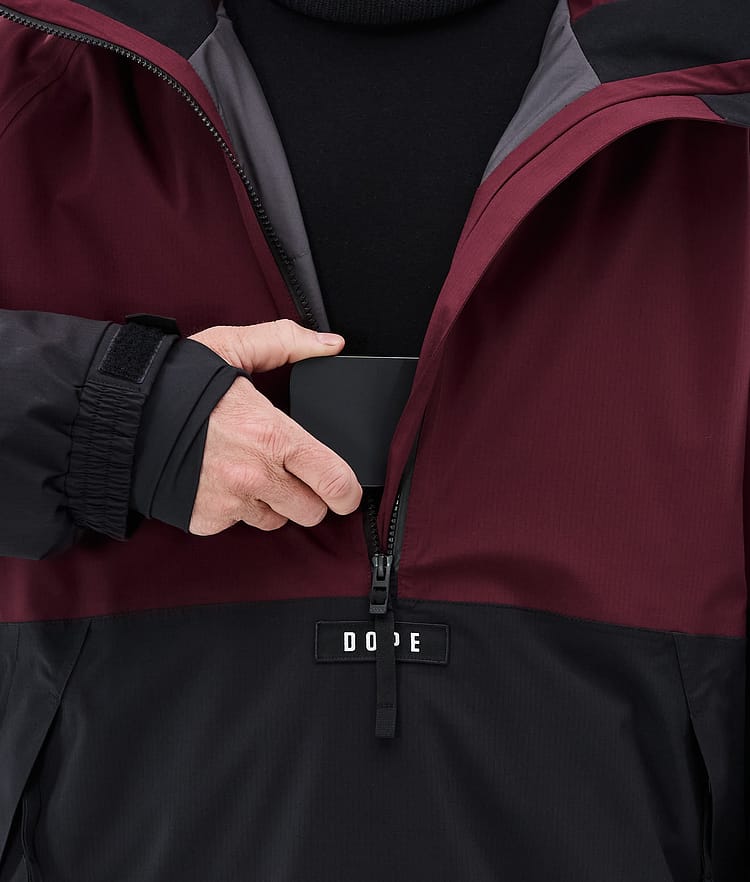 Arnok Ski Jacket Men Burgundy/Black, Image 8 of 8