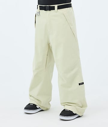 Big Snowboard Pants Men Dirty White