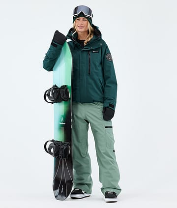 Blizzard W Full Zip Outfit Snowboard Femme Bottle Green/Faded Green