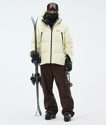 Puffer Skidoutfit Man Dirty White/Dark Brown