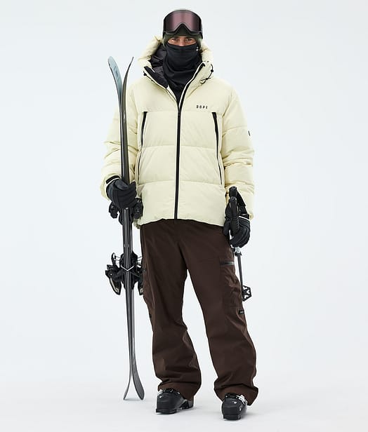 Puffer Outfit Ski Dirty White/Dark Brown