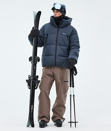 Puffer Ski Outfit Men Metal Blue/Walnut