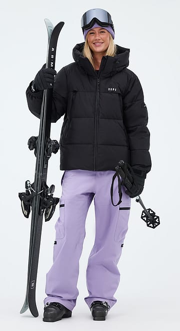 Puffer W Ski Outfit Women Black/Faded Violet