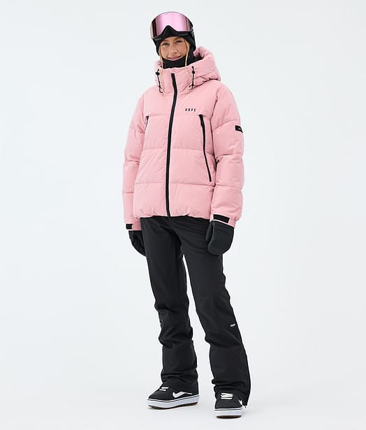 Puffer W Snowboard Outfit Soft Pink/Black