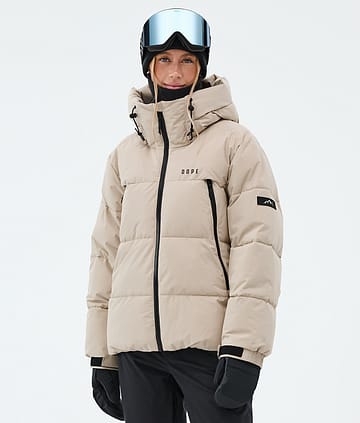 Puffer W Skijacke Damen Sand