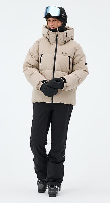 Puffer W Ski Outfit Women Sand/Black