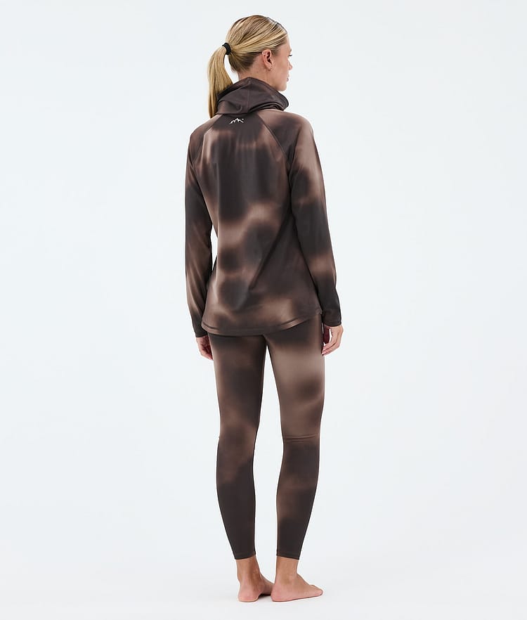 Snuggle W Basislaag Top Dames MMIX Brown Tiedye, Image 4 of 7