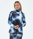 Dope Snuggle W Basislaag Top Dames MMIX Dark Blue Tiedye