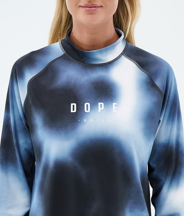 Snuggle W Basislaag Top Dames MMIX Dark Blue Tiedye, Image 6 of 7