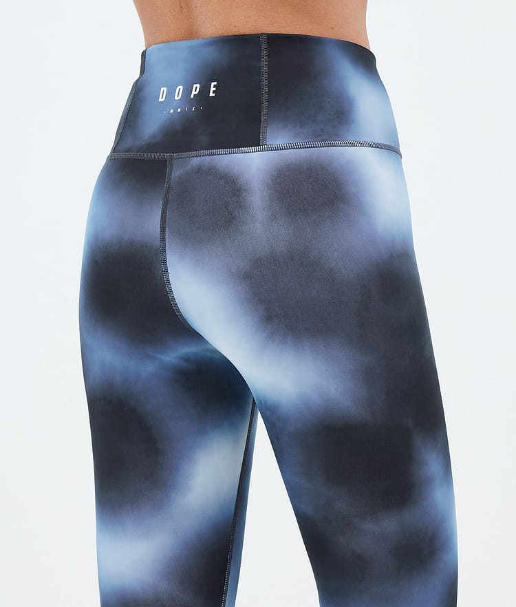Snuggle W Basislaag Broek Dames MMIX Dark Blue Tiedye, Image 6 of 7