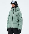 Puffer W Full Zip Veste Snowboard Femme Faded Green