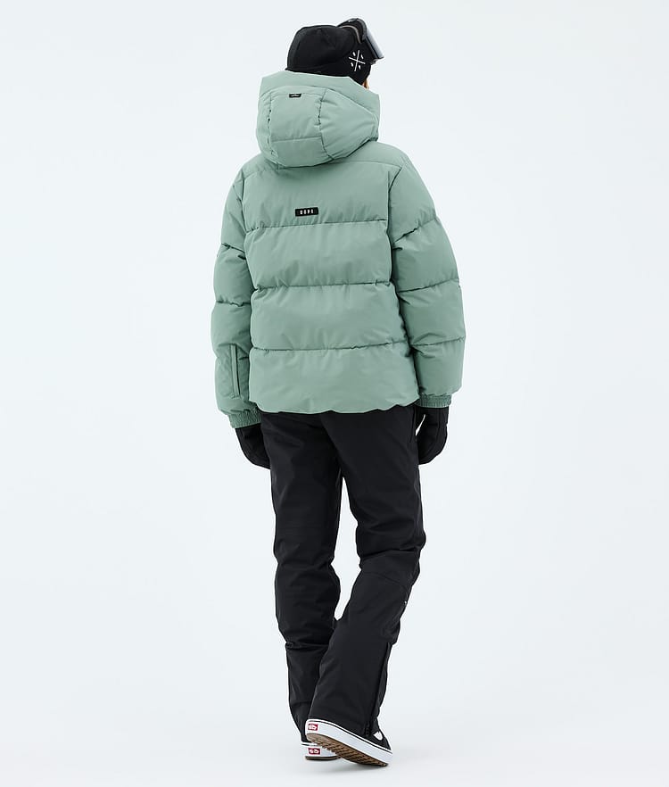 Puffer W Full Zip Veste Snowboard Femme Faded Green, Image 3 sur 8
