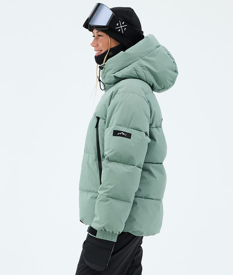 Puffer W Full Zip Veste Snowboard Femme Faded Green, Image 5 sur 8