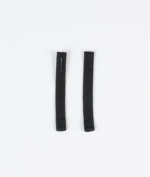2pc Rips Tape Zip Puller Replacement Parts Black/Black Tip