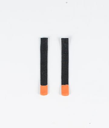 2pc Rips Tape Zip Puller Replacement Parts Black/Orange Tip