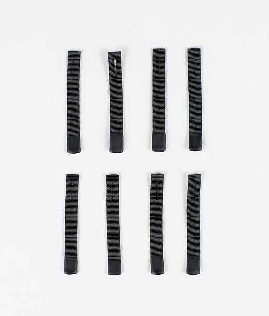 8pc Rips Tape Zip Puller Replacement Parts Black/Black Tip