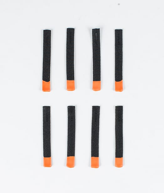 8pc Rips Tape Zip Puller Replacement Parts Black/Orange Tip
