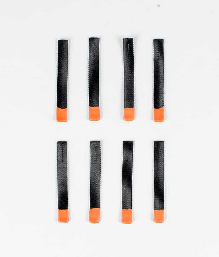 8pc Rips Tape Zip Puller Replacement Parts Black/Orange Tip, Image 1 of 3